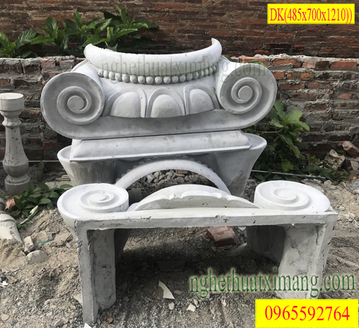 Phù điêu đầu cột xi măng
